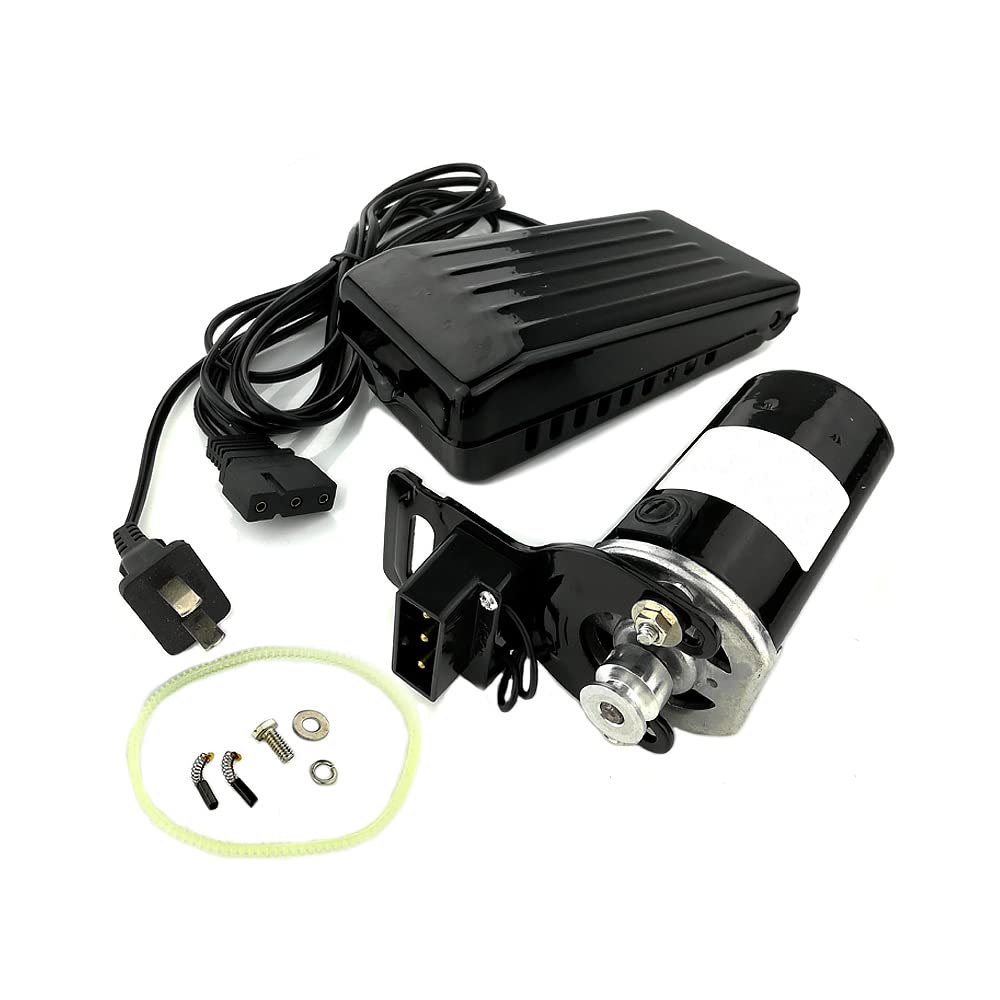 SagaSave Sewing Machine Motor Set, Sewing Machine Foot Switch Pedal with Belt and Sewing Accessories, 180W, Counterclockwise