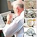 Dicfeos Shatterproof 3.5X Magnifying Glass for Reading and Hobbies, 75mm Non-Scratch Glass Lens, Thickened Rubbery Frame, 4.3oz Lightweight