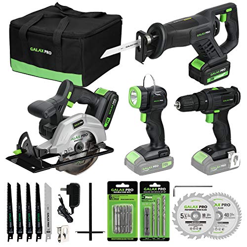 GALAX PRO 20V Lithium Ion Cordless 4-Tool Combo Kit, 3/8” Dill