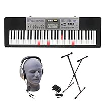 Casio Inc. LK175 PPK 61-Key Lighted Key Premium Keyboard Pack with Headphones, Power Supply and Stand

