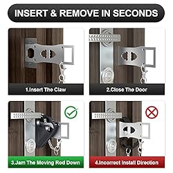 2 Pack Portable Door Lock, Hotel Door Locks for