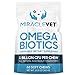 Miracle Vet Probiotic Supplement for Dogs. 20X More Effective. 2 Billion Live CFU Guaranteed. Can Survive Stomach Acids & Bile. Improves Skin & Coat (Contains Wild Alaskan Salmon Oil)