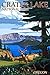 Lantern Press 9x12 Inch Art Print Wall D√©cor, Crater Lake National Park, Oregon, Deer Family