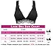 YIANNA Lace Bralette, Women's Deep V Neck Unpadded Lace Long Line Plunge Bralette Bra, YA8336-Black-XL