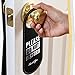 Quality Clever Do Not Disturb Double-Sided Door Knob Hanger Sign, 2 Pack - Professional Signage, Fits All Handles - Privacy & Productivity At Home, Office, Work & Housekeeping - Eco-Leather
