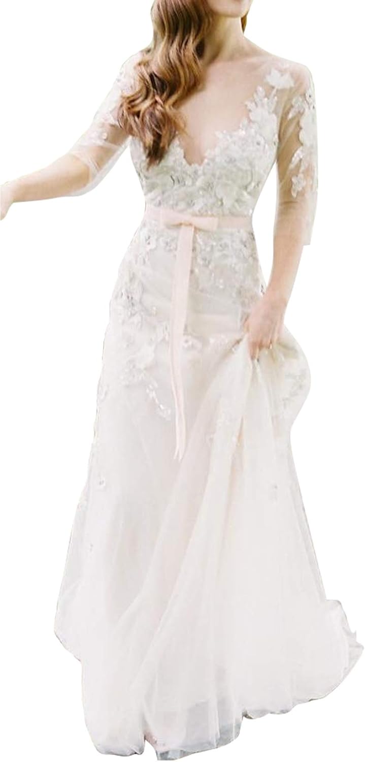 slim fit lace wedding dresses