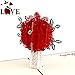 Paper Spiritz Rose Pop up Cards Love with Envelope - Laser Cut Pop up Valentine Cards Couples Her Husband Women - 3D Happy New Year Birthday Thank You Anniversary Card all Occasion