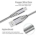 High Speed Micro USB Cable Cord Bynccea 3 Pack 1FT 3FT 6FT Android Cell Phone Charger Cables Nylon Braided Fast Charging Cords with Samsung S7 J7 LG HTC Motorola Kindle BlackBerry Nexus Xbox PS4 Gray
