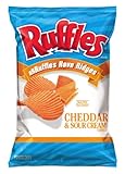 Ruffles Potato Chips, Cheddar and Sour Cream, 8.5 Ounce