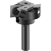 SpeTool CNC Spoilborad Surfaing Router Bit 1" Cutting Diameter 2+2 Flute with 1/4" Shank Router Planning Dado Cleaning Planer Bit