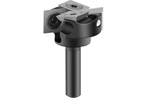 SpeTool Spoilboard Surfacing Router Bit 1/4 Shank 1" Cutting Diameter,Insert Carbide Slab Flattening Router Bit 2-Wing Planin