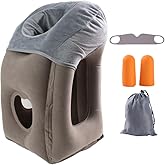 AGEFEREO Neck Pillow Airplane Pillow for Long Flight,airplanesleep Support,Airplane Sleeping Support, Inflatable Pillow for Flights, Travel Essentials Neck Pillows for Airplanes
