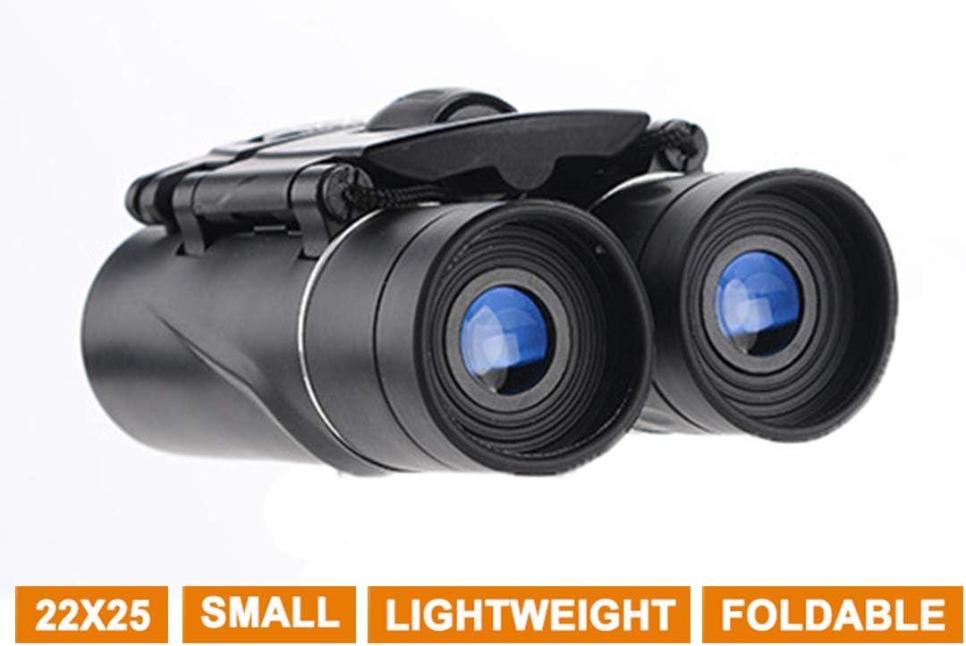 22X25 Small Binoculars Telescope Lightweight for Concert Theater Opera Mini Pocket Folding Binoculars with Fully Coated Lens for Bird Watching Hiking Hunting (22X25)