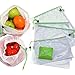 RYBit Premium Reusable Produce Bags Set of 11, 1 Nut Milk Bag, 1 Foldable Shopping Bag, Storage Of Fruits Vegetable Toys Crafts, Reusable Snack Bags, Fine Food Strainer Cheese Cloth