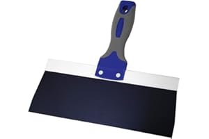 Warner 10" ProGrip Blue Steel Drywall Taping Knife, Soft Grip Handle, 10872