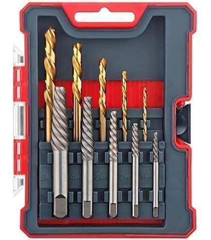 HARFINGTON 10-Pack 5.5mm (7/32") Jobber Drill Bits - Black Nitride & Gold Titanium Coated HSS 4341 For Metal Drilling