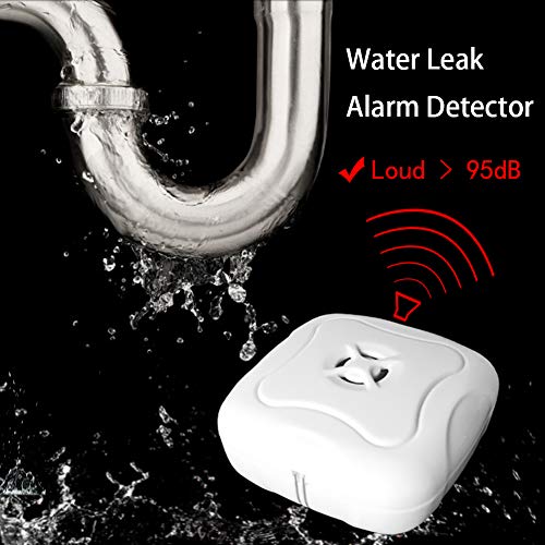 Water Alarm & Sensor 2 Pack, eOUTIL 95 DB Water Leak Detector Wireless Leak Alert and Flooding