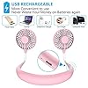 Wearable-Neck-Fan-Handsfree-Mini-USB-Fan-Rechargeable-Portable-Personal-Fan-Desk-Fan-Necklace-Fan-with-Dual-Wind-Head-3-Speeds-LED-Light-for-Traveling-Sport-Outdoor-Camping-Office-Room-Pink Wearable Neck Fan, Handsfree Mini USB Fan Rechargeable Portable Personal Fan, Desk Fan, Necklace Fan with Dual Wind Head…