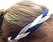It's Ridic! No Slip Grip /Non-Slip Sports / Athletic Nylon Triple Braided Sports Headband (Navy Blue | White |G Grey)