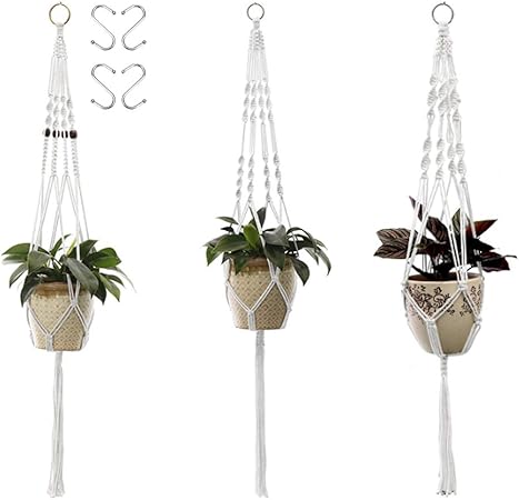 Cuerda de algodón suspensión de la Planta, Las cestas Colgantes