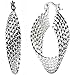 ANDI ROSE Fashion Jewelry 925 Sterling Silver Plated Hoop Stud Earrings for Women (A)