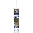 GE Advanced Silicone for Window & Door - 100% Waterproof Silicone Sealant, 5X Stronger Adhesion, Shrink & Crack Proof, Non-paintable - 10 oz Cartridge, White, Pack of 1