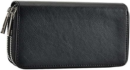 6.5inch Double Zipper Wallet Handbag Purse Card Case Money Organizer Phone Holder for Cell Phone IPhoneX/8/7Plus/SE/6S/6 Plus/5S and Samsung Galaxy S8/8 Plus/S7/S6 (BlACK)