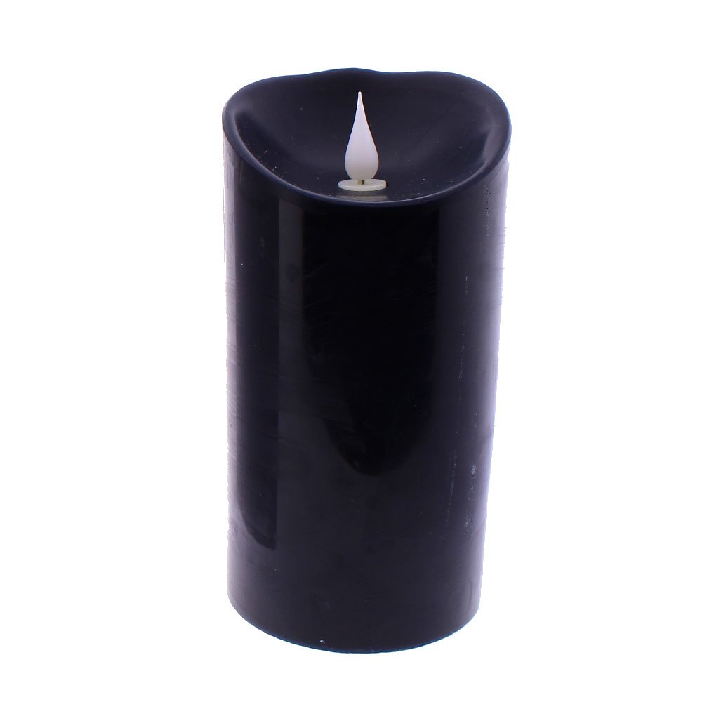 F BRIGHT Decorative LED Candle Vanilla Scent, Wax, R7s, Black