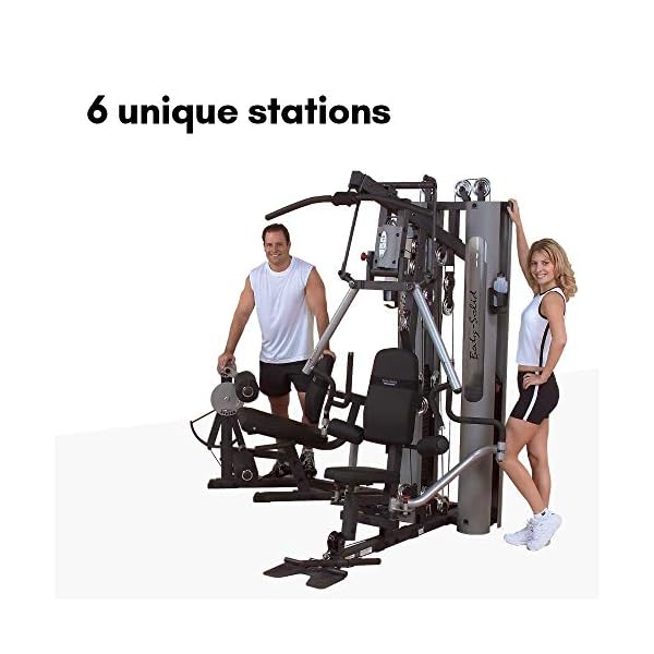 Body-Solid Multi-Station 210lbs Weights Stack Bi-Angular Gym Machine with Leg and Calf Press Attachment, Leg Strength Training Equipment, Functional Exercise Workout Station - Image 3