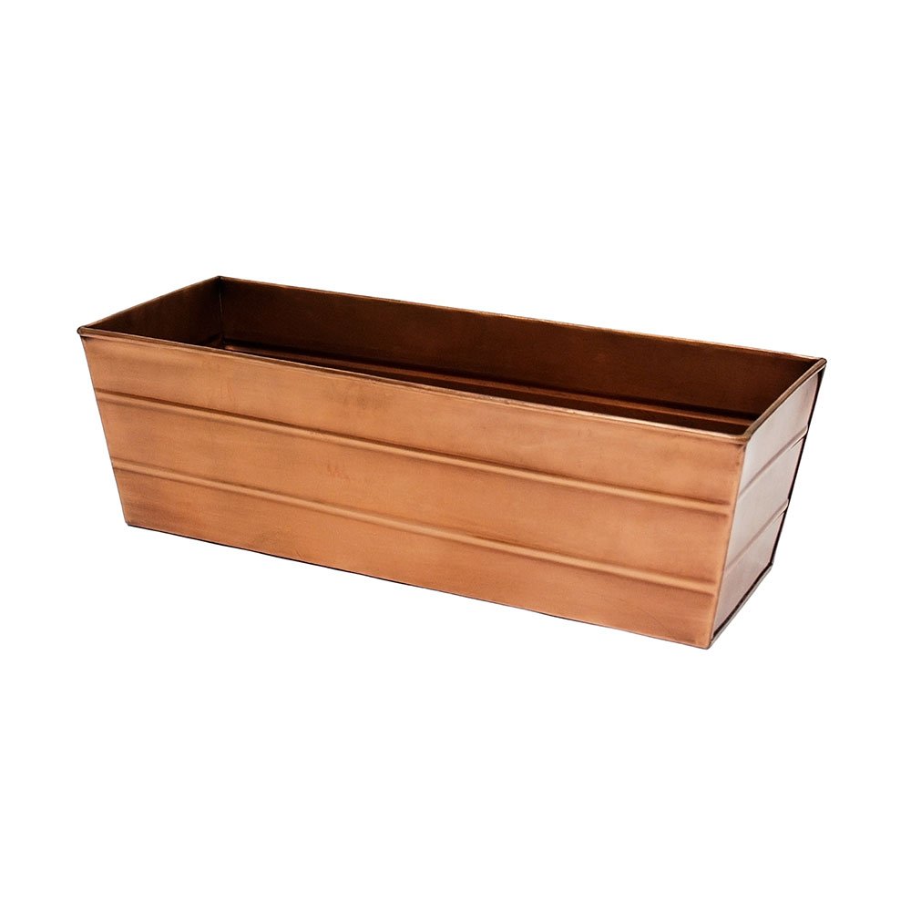 Achla Designs C-20C Plated Flower Box, Medium Copper Window Flowerbox Planter
