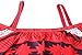 KABETY Baby Girls Princess Moana Swimsuit Two Piece Off Shoulder Bikini Set (Red 0221, 110/3-4Y)