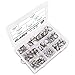 Glarks 120Pcs 7-21mm 304 Stainless Steel Single Ear Hose Clamps Assortment Kit