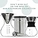 Pour-Over Coffeemakers with Handle - Durable, scratch resistant borosilicate glass manual slow pour over coffee maker (35oz - 7 cup)