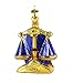 Scales Of Justice Glass Ornament Old World Legal Lawyer Judge's Gavel