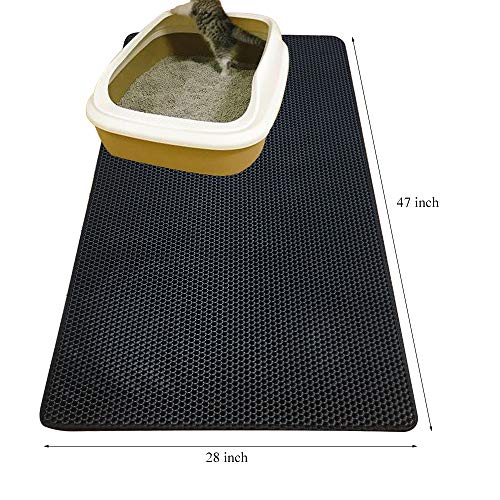 MUNTO Cat Litter Mat Large,XXL Cat Litter Mat,Plus Cat Litter Mat,Jumbo Size 28 x 47 inch Kitty Litter Mat,Extra Large Litter Box Mat,XXL Kitty Litter Mats,Plus Kitty Litter Mats