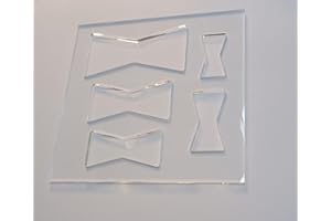 YUXUANISH Bow Tie Router Templates,Classic Bow Tie Inlay Acrylic Router Template,Butterfly Inlay Templates,Router Templates for Woodworking (7.75x7.75")