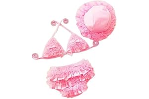 Wennikids Baby Girls Lace 3 Pieces Bikini Set