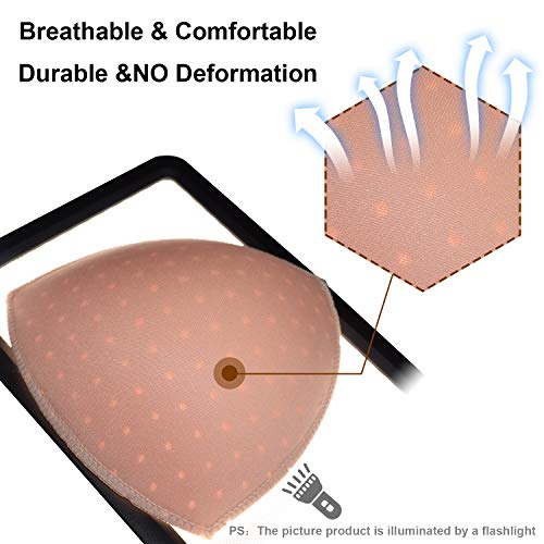 TopBine Bra Pads Inserts Triangle Sports Bra Replacement Pads Sew in