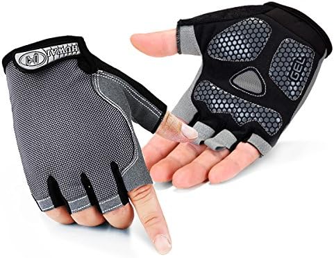 Cycling Gloves,JOOKKI Mountain Bike Gloves Half Finger Anti-slip Shock-absorbing Pad Breathable Biking Gloves for Men&amp;Women (L)