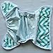 One Size Cloth Diaper Cover Snap With Double Gusset (Green Chevron)