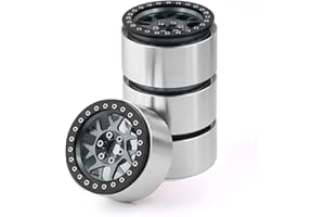 WLYEJEA 2.2" Aluminum Alloy RC Rim 4pcs 65mm Beadlock Wheels Rims 12mm Hex Fit for 1/10 Scale RC Crawler Axial Wraith RR10 SCX10 90046 TRX4 TRX6