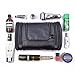 Beschan Extra Large PU Leather Hanging Travel Toiletry Bag Transparent Organizer Dopp Kit for Men Woman (Black)
