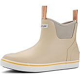 SUREWAY Men's Ankle Fishing Deck Boots for Men-Waterproof,Professional Non-Slip Soles for Wet Slippery Surface,Neoprene Rubber Rain Boot/Shoes for Hunting Boating Gardening