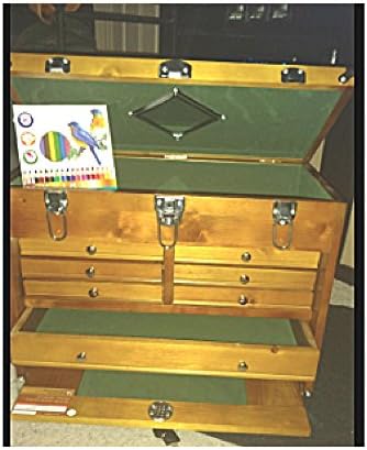 Multi Drawer Tool Box Wood Wrench Organizer Lock Compartment Industrial Cabinet Storage Garage & eBook by OISTRIA