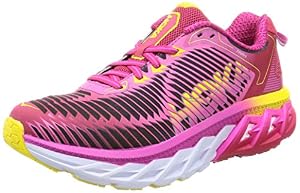 Image of HOKA ONE ONE Women's Arahi Running Shoe, Virtual Pink/Neon Fuchsia Size 6
