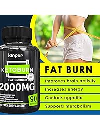 Ketoburn 2000mg Keto Fat Burner Dietary Supplement with goBHB – Keto Exogenous Ketones Boost Energy...