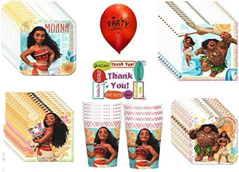 Moana Deluxe Party Supplies Bundle