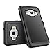 Galaxy Luna Case, Galaxy Amp 2 Case, Express 3 Case, J1 2016 Case, Tekcoo [Tmajor] Shock Absorbing Rubber Plastic Defender Case Cover For Samsung Galaxy Luna / Amp 2 / Express 3/ J1 2016 -Black