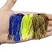 Shaddock Fishing 10 Bundles, 50 Strands Premium Silicone Skirts Assorted Color Fishing Skirt Lures for DIY Spinnerbatis Buzzbaits Rubber Jig Lures, Squid Rubber Skirt, Fly Tying Material Line Foot