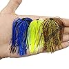 Shaddock-Fishing-10-Bundles-50-Strands-Premium-Silicone-Skirts-Assorted-Color-Fishing-Skirt-Lures-for-DIY-Spinnerbatis-Buzzbaits-Rubber-Jig-Lures-Squid-Rubber-Skirt-Fly-Tying-Material-Line-Foot